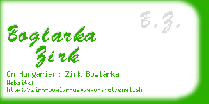 boglarka zirk business card